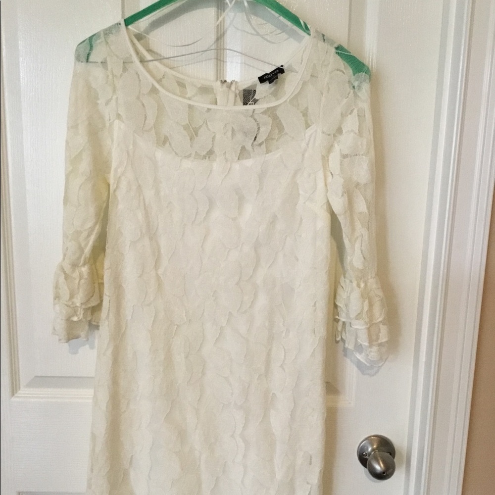 Forever 21 Cream Lace Dress